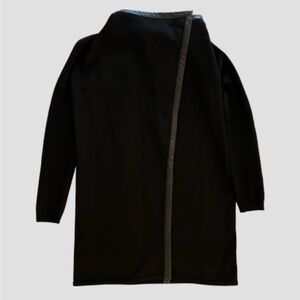Ralph Lauren Black Label cashmere and leather cardigan in size XS